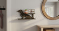“Handcrafted Dachshund Double Wall Shelf – Unique Dog Lover Home Décor”