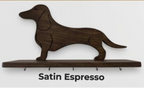 Standing Mini Dachshund Shelf & Leash Holder