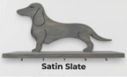 Standing Mini Dachshund Shelf & Leash Holder