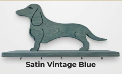 Standing Mini Dachshund Shelf & Leash Holder